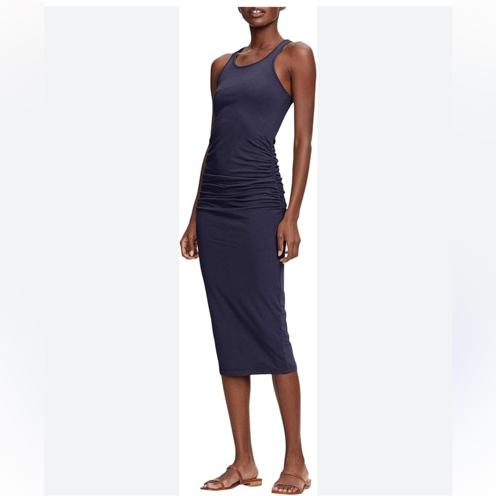 Michael Stars Black Sleeveless Ruched Dress